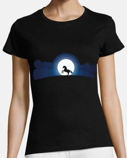 horse with moon and clouds