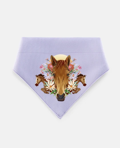 Mascotas horses painting flowers cornflowers pas