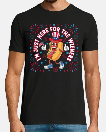 Camiseta hot dog américa independencia 4 de juli