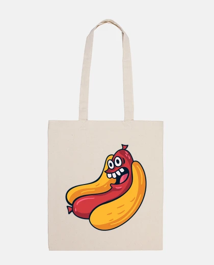 Bag hotdog humor strasbourg sausage, bag, student, diary, beach, tote