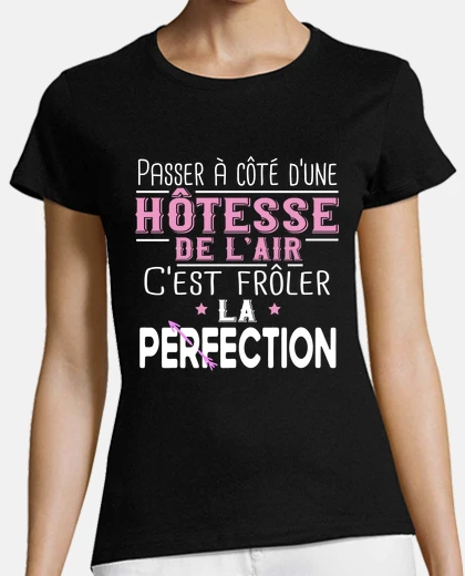 Tee-shirt Hôtesse de l air. Cadeau avion, Boing