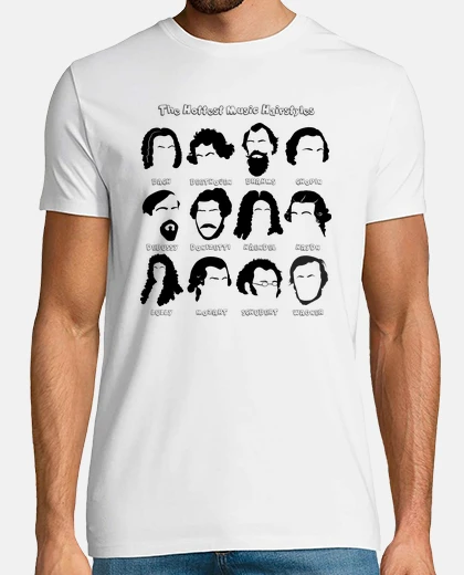 Camiseta Hottest Music Hairstyles