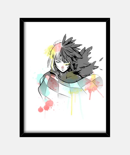 Framed howl watercolor