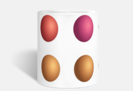 huevos multicolores, pollos, pollo, taza, desayuno, original,