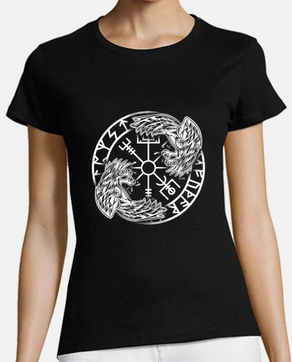 Playera hugin and munin raven mythology vikigns