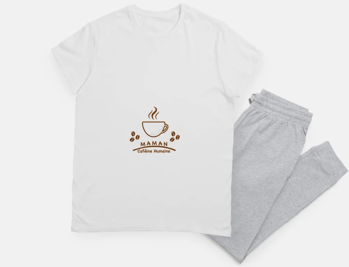 Pyjama human caffeine mom
