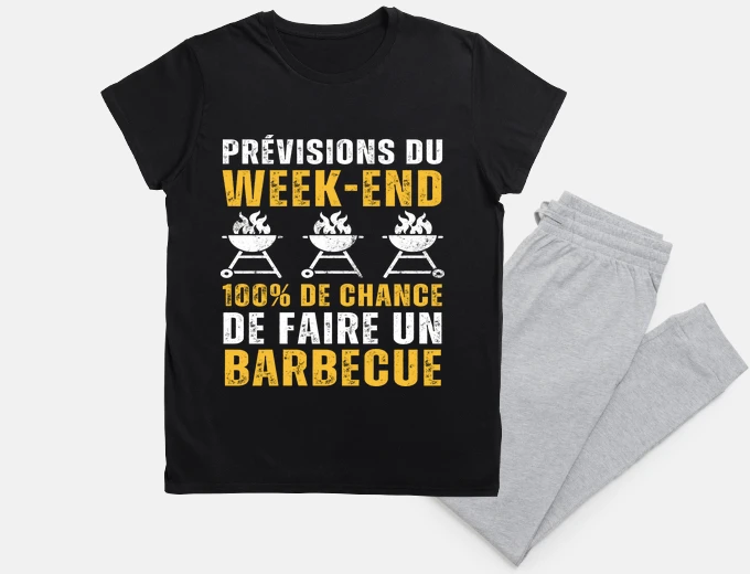Pyjama humor bbq weekend forecast