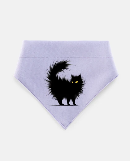 Mascotas humor enojado del gato negro con volant
