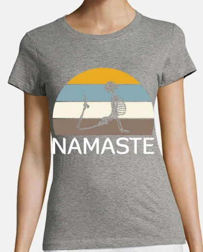 Playera humor namaste skeleton
