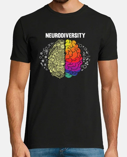 Tee-shirt humoristique neurologie neurodiverse neurologue passionné nouveauté pensée mentale maladie sensibili
