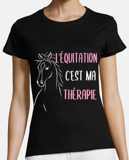 Tee-shirt Humour passion des chevaux, équitation