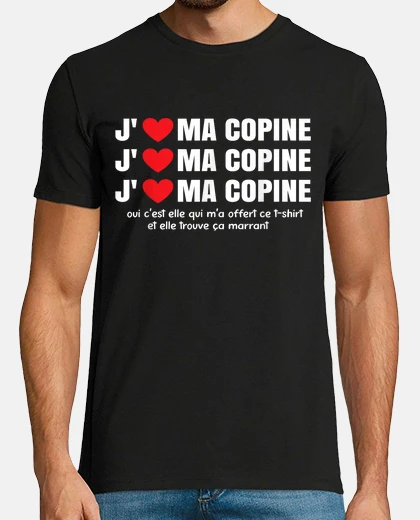 Tee-shirt Humour saint valentin Homme Jaime ma co
