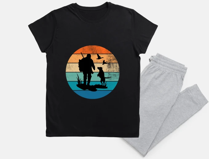 Pyjama hunting duck man hunter vintage