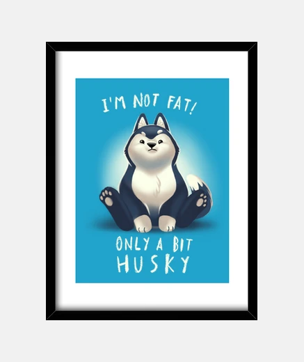 Cadre husky husky mignon chien potelé - not gros