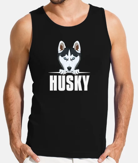 T-shirt husky sorridente