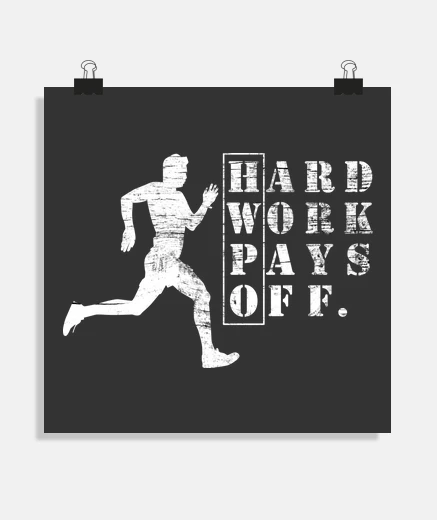 Poster HWPO HARD WORK PAYS OFF RUNNER