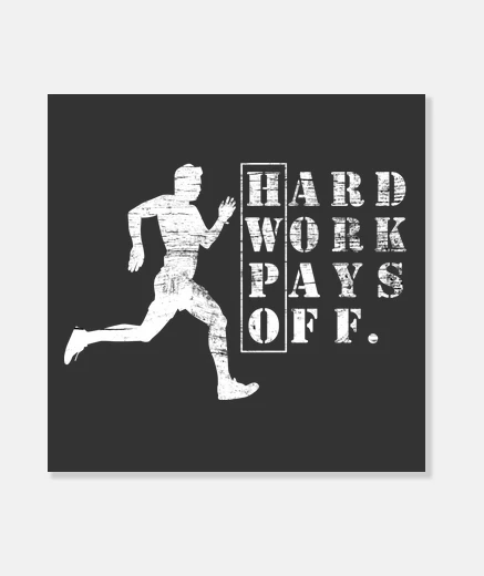Stampa HWPO HARD WORK PAYS OFF RUNNER