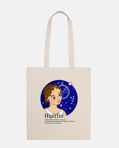 Bag hypatia with phrase