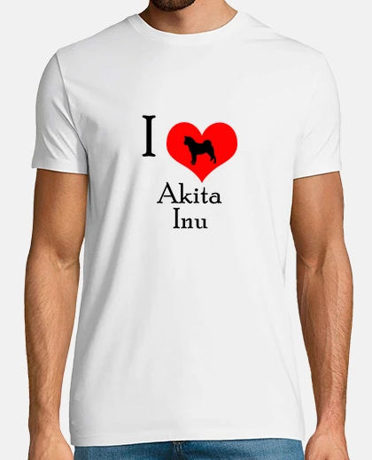 Tee-shirt i aime akita inu