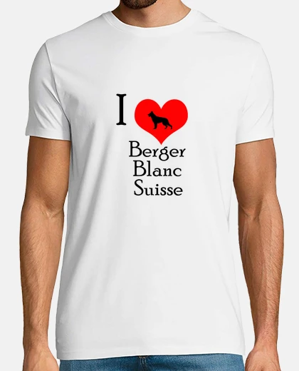 Tee-shirt i aime berger blanc suisse
