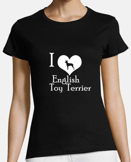 Tee-shirt i aime inglés toy terrier (w)