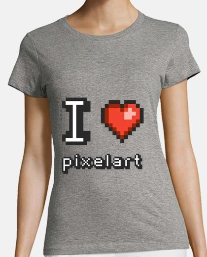 Tee-shirt i aime pixelart - t-shirt femme