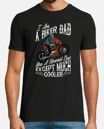 Camiseta i am a biker dad divertida para padr. laTostadora