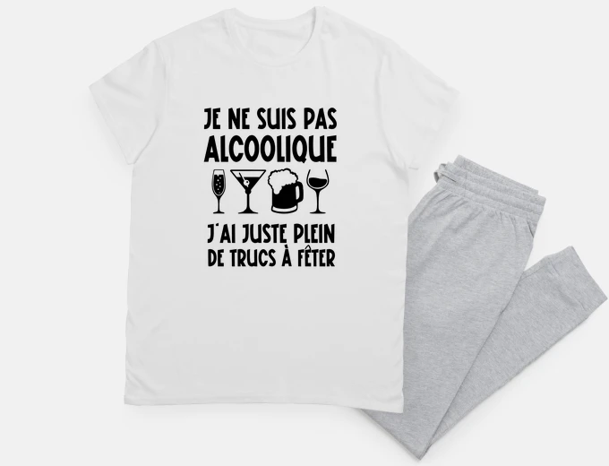 Pyjama I am not an alcoholic