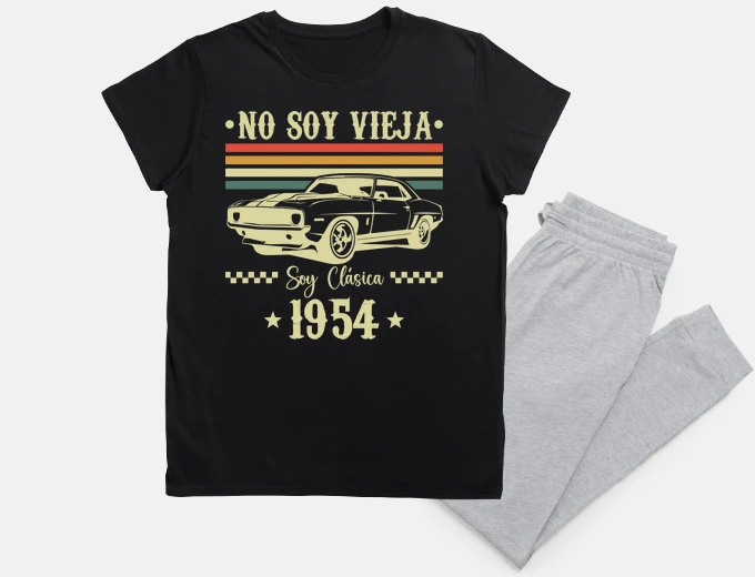 Pyjama i am not old i am classic year 1954