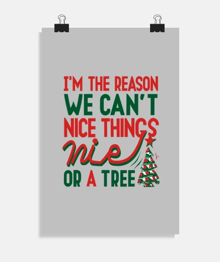 Poster I am the reason we canot have nice thin