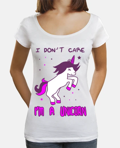 Tee-shirt I don't care i'm a unicorn,licorne,humour