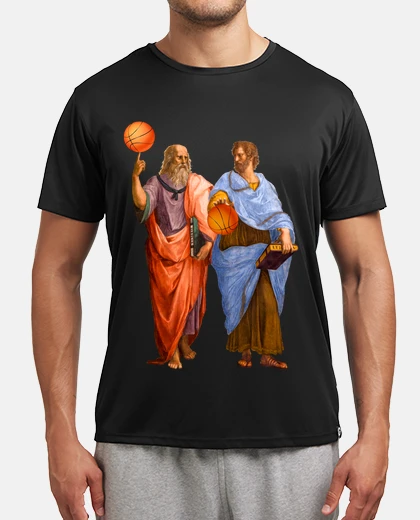 T-shirt i filosofi basket aristotele e platone filosofia basket vintage