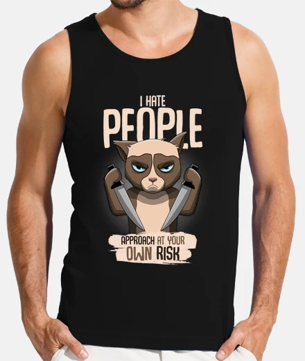T-shirt I hate People approach at your own risk