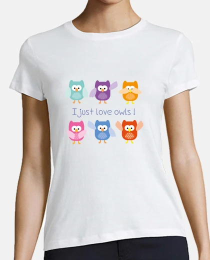 Tee-shirt i just love hiboux!