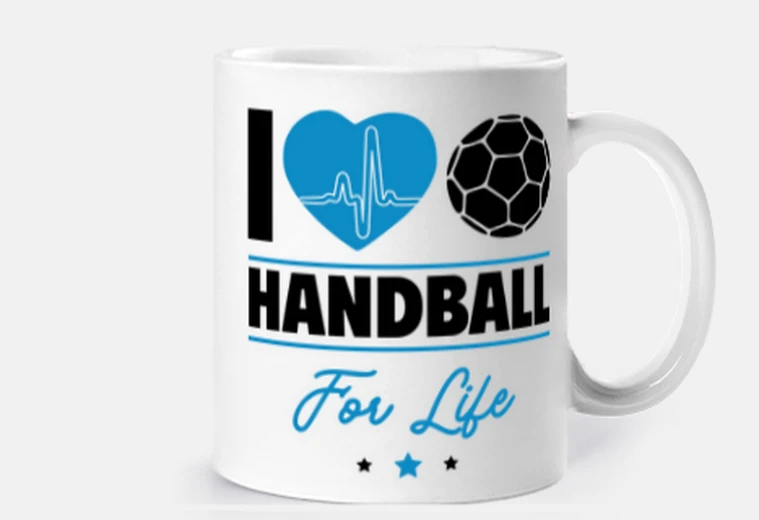 Cup I like handball handball player