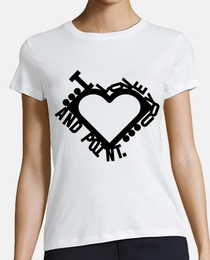 T-shirt i love ... e punta la maglietta