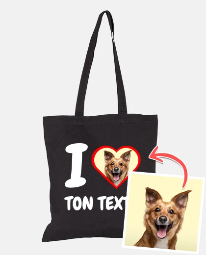 I love avec photo personnalisé