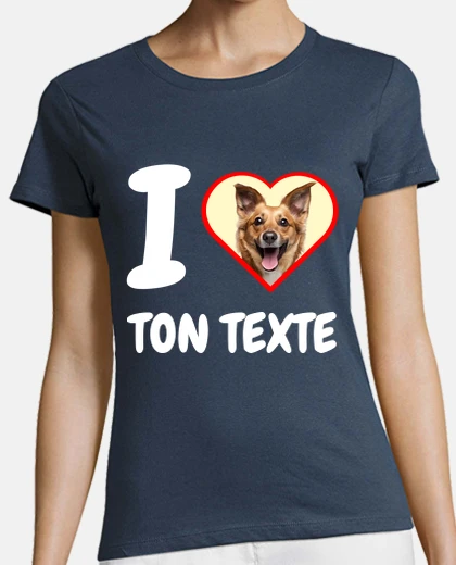 I love avec photo personnalisé