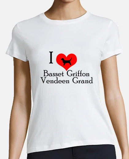 Playera I love basset griffon vendeen grand