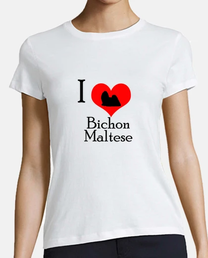 T-shirt i love bichon maltese