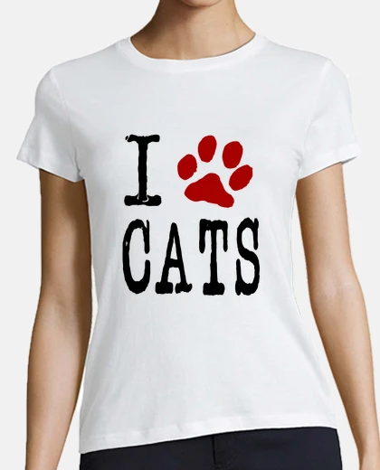 Playera I LOVE CATS, 