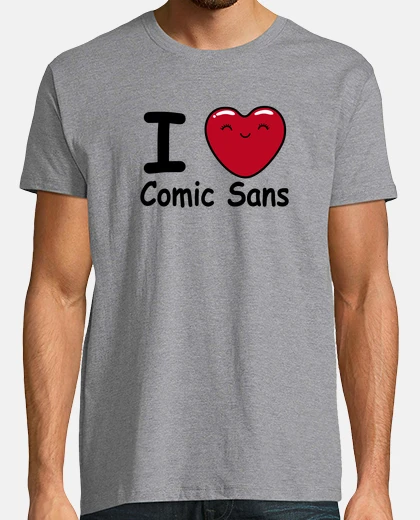 Camiseta I love comic sans