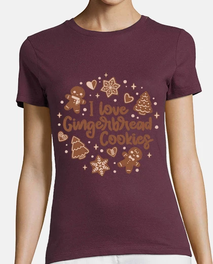 Playera i love gingerbread cookies