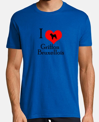 Camiseta I love griffon bruxellois