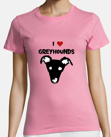 T-shirt i love i levrieri rossi di desatikha arts