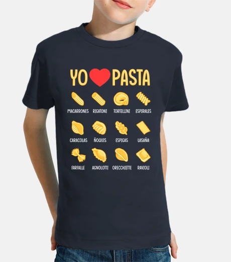 Abbigliamento i love i tipi di pasta, il cibo, amore cucinare l&#39;italia