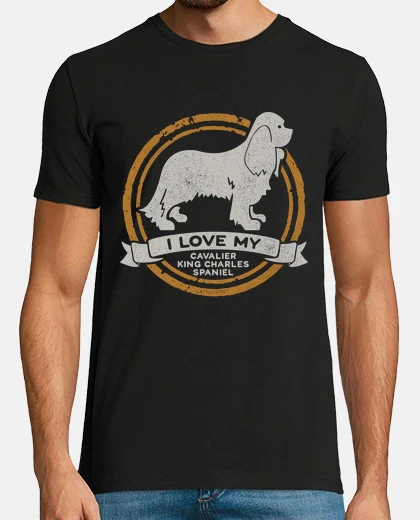 T-shirt i love il mio cane razza cavalier king charles spaniel