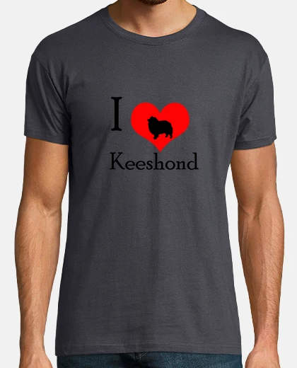 T-shirt i love keeshond