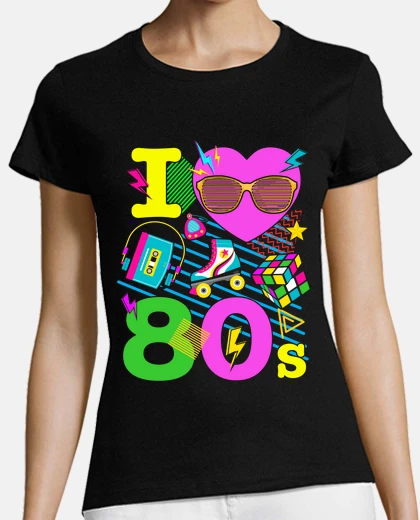 Tee-shirt i love les années 80, les années 80, j&#39;aime les années ans