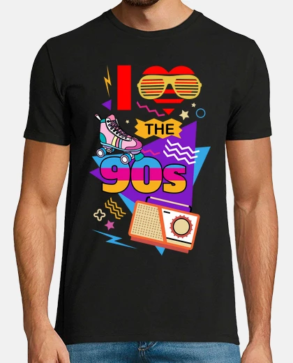 Tee-shirt i love les années 90 i love la fête des années 90